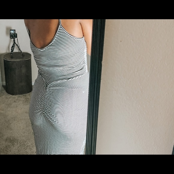 Cute Black & White Striped Dress - Picture 2 of 2